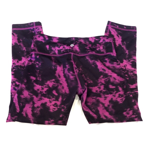 Lululemon Wunder Under Crop II *Full-On Luon Breezie Regal Plum Black - Picture 5 of 7